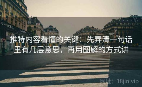 推特内容看懂的关键：先弄清一句话里有几层意思，再用图解的方式讲